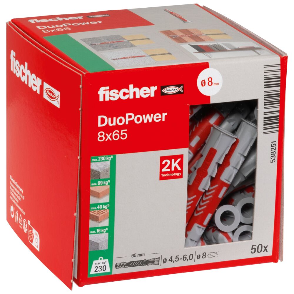 fischer DUOPOWER - 2K plastic anchor
