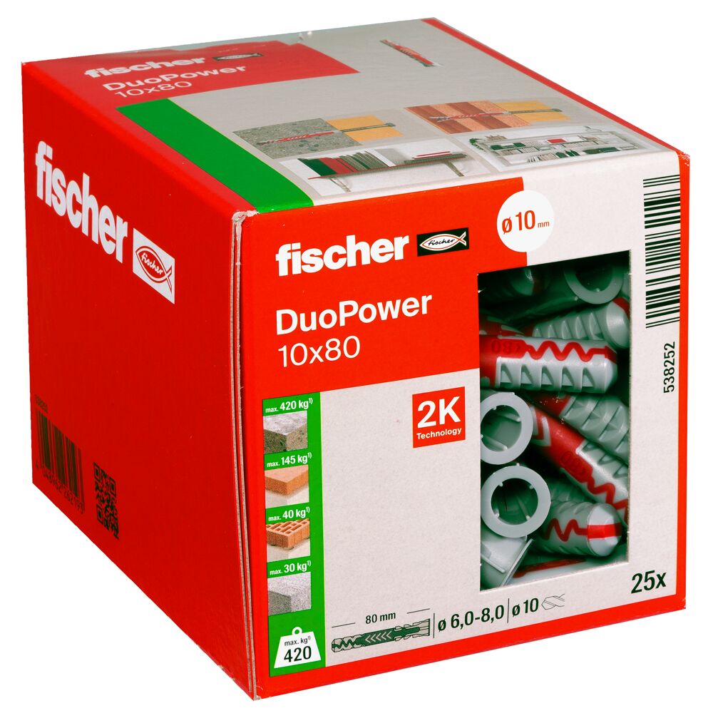 fischer DUOPOWER - 2K plastic anchor