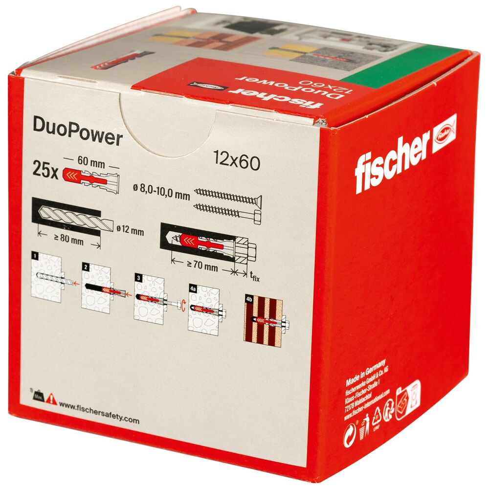 fischer DUOPOWER - 2K plastic anchor