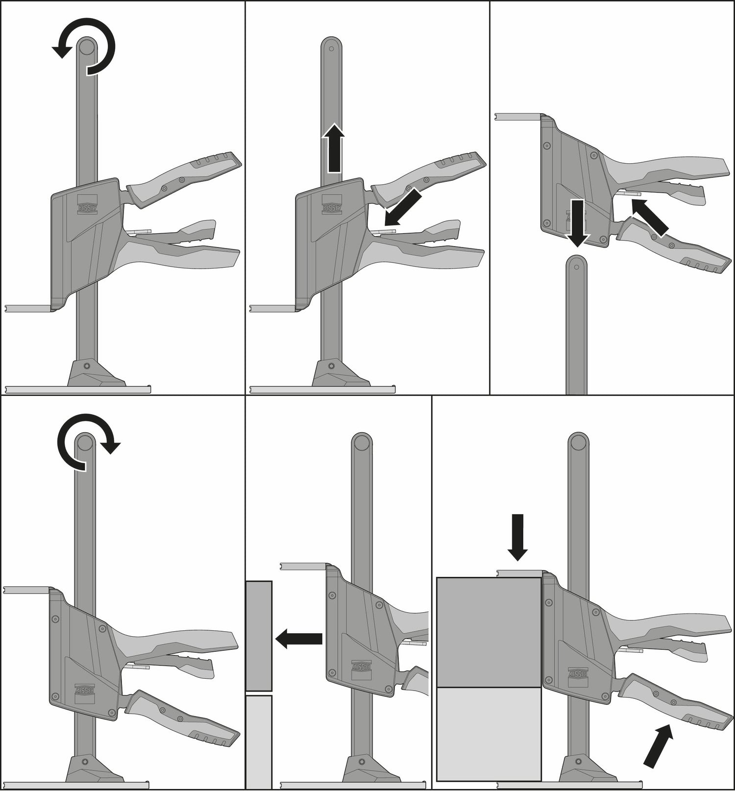 SET: BEYCEPS-Montage-Set - 4x Einhand-Heber + 2x Erweiterungs-Set