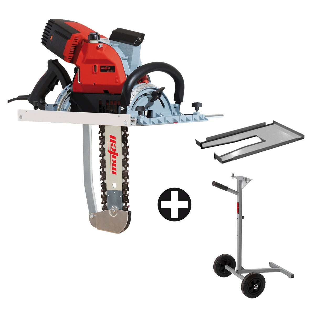 SET: Mafell Zimmerei-Kettensäge ZSX Ec / 400 HM + Transportwagen - DEAL355