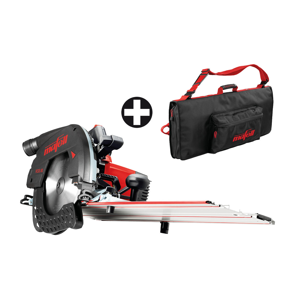Set: Mafell Kappschienen-Säge KSS 80 + Tasche TZ-FT800 - DEAL493