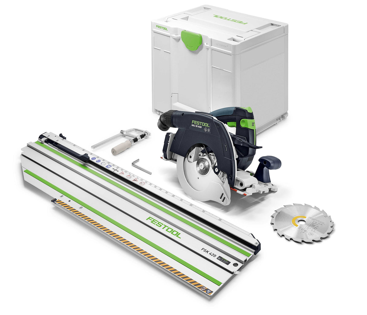 Festool Akku-Handkreissäge HKC 55 KEB-Basic-FSK (mit Kappschiene FSK 420) - 578704