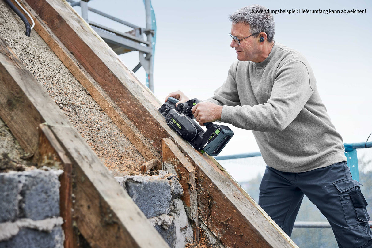 SET OFFER: Festool HLC 82 EB Basic cordless planer in Systainer + 5.0 Ah battery pack + planer blades