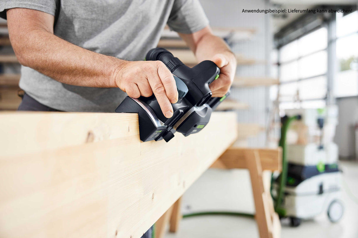 SET OFFER: Festool HLC 82 EB Basic cordless planer in Systainer + 5.0 Ah battery pack + planer blades