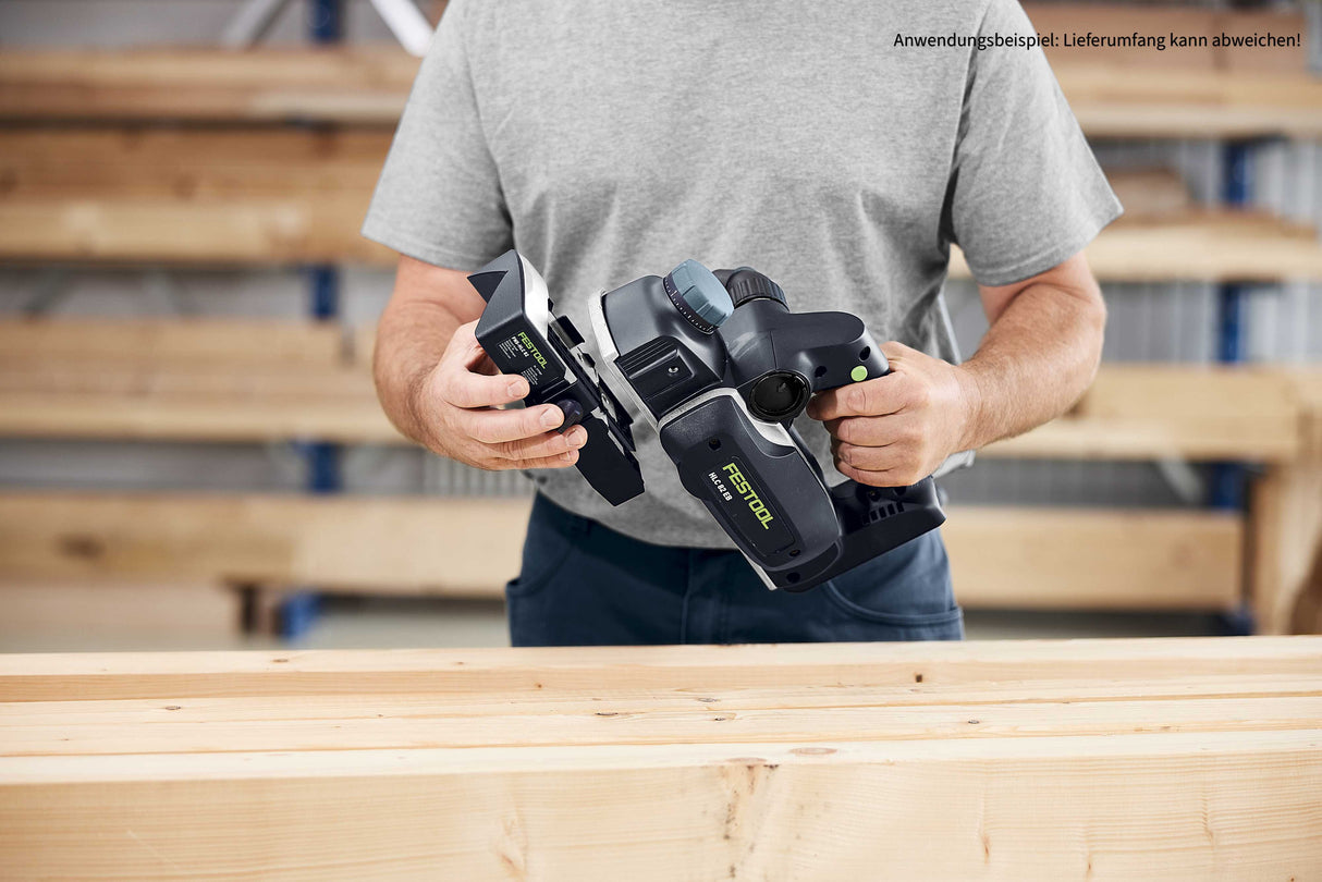 SET OFFER: Festool HLC 82 EB Basic cordless planer in Systainer + 5.0 Ah battery pack + planer blades