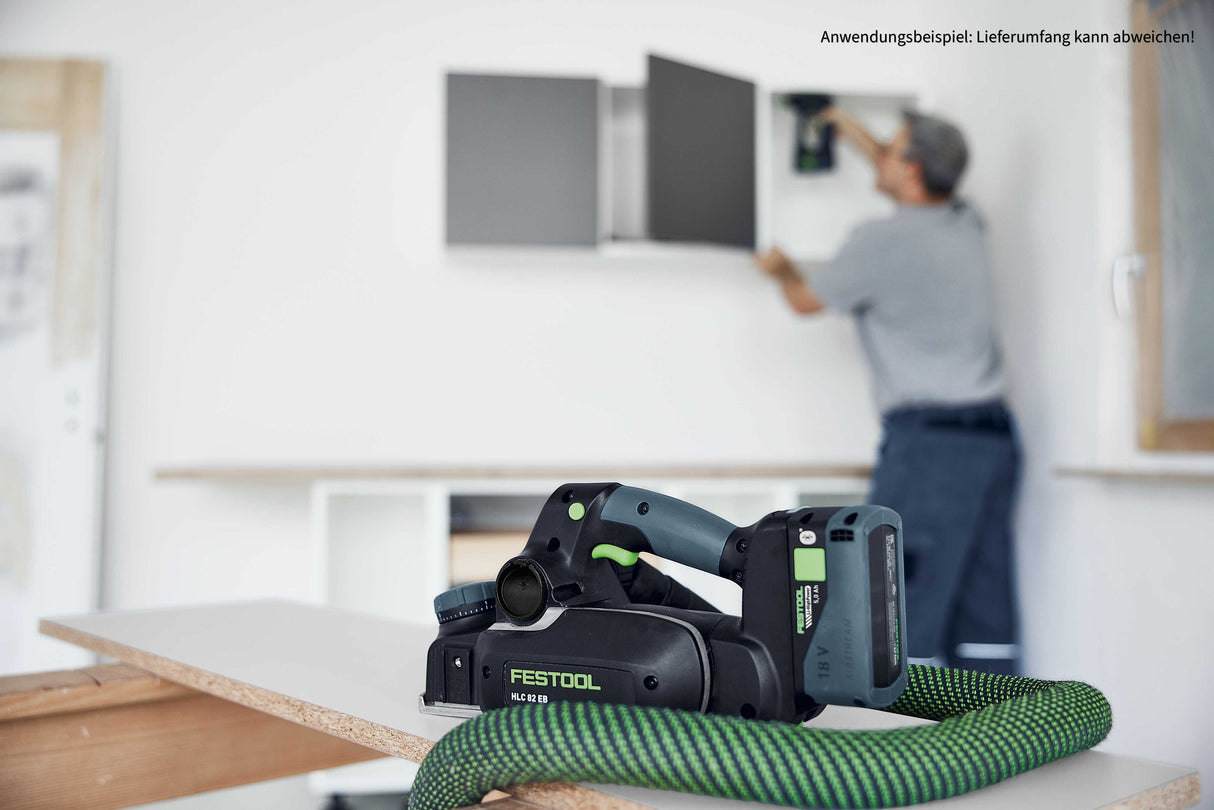 SET OFFER: Festool HLC 82 EB Basic cordless planer in Systainer + 5.0 Ah battery pack + planer blades