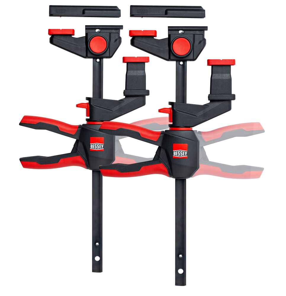 NEUHEIT: Bessey 360Grad Einhand-Tischzwingen-Set (für Führungsschienen) - EZR360-15SET