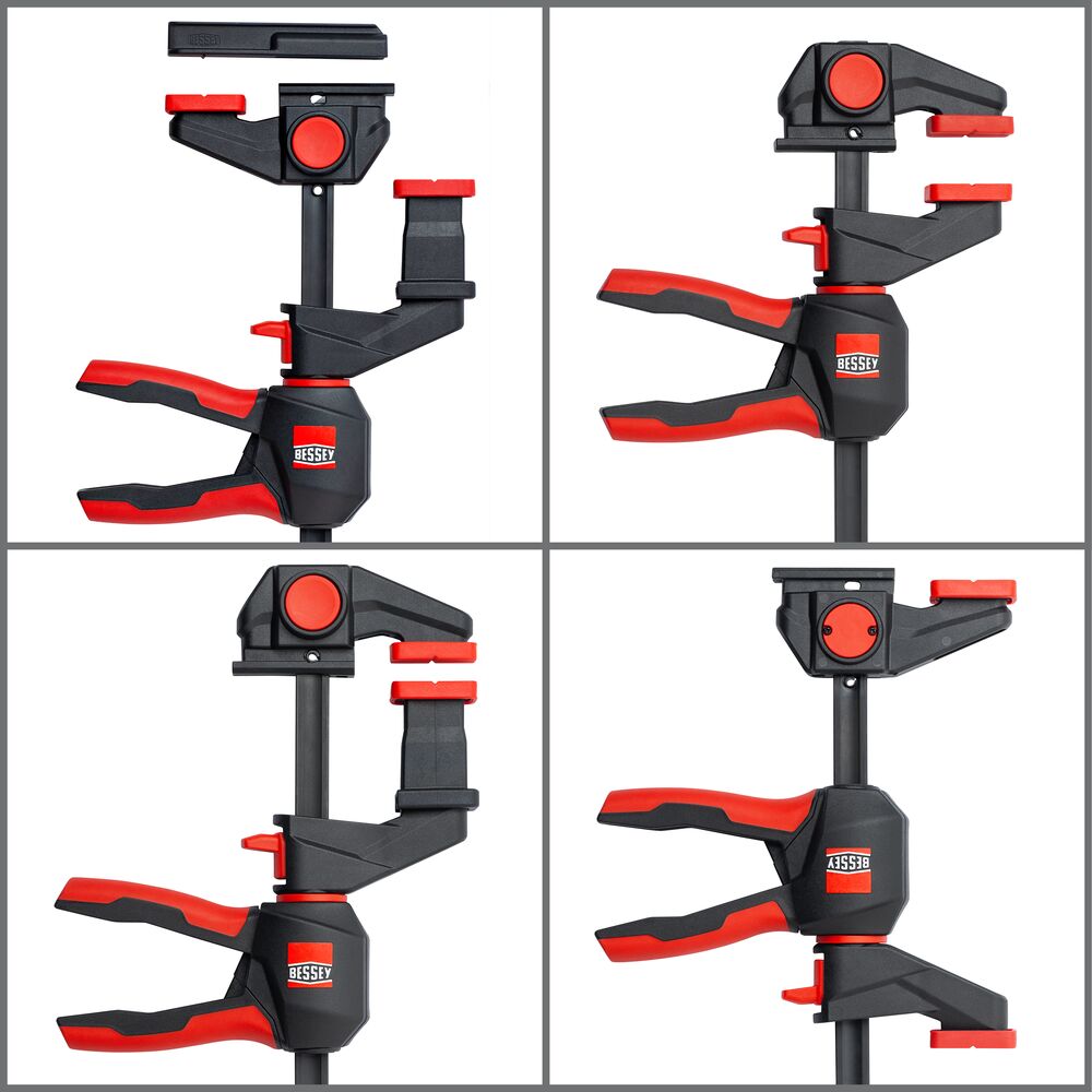 NEUHEIT: Bessey 360Grad Einhand-Tischzwingen-Set (für Führungsschienen) - EZR360-15SET