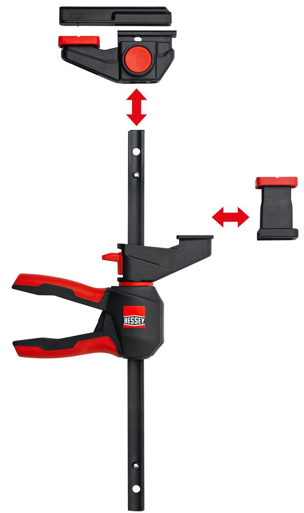 NEUHEIT: Bessey 360Grad Einhand-Tischzwingen-Set (für Führungsschienen) - EZR360-15SET