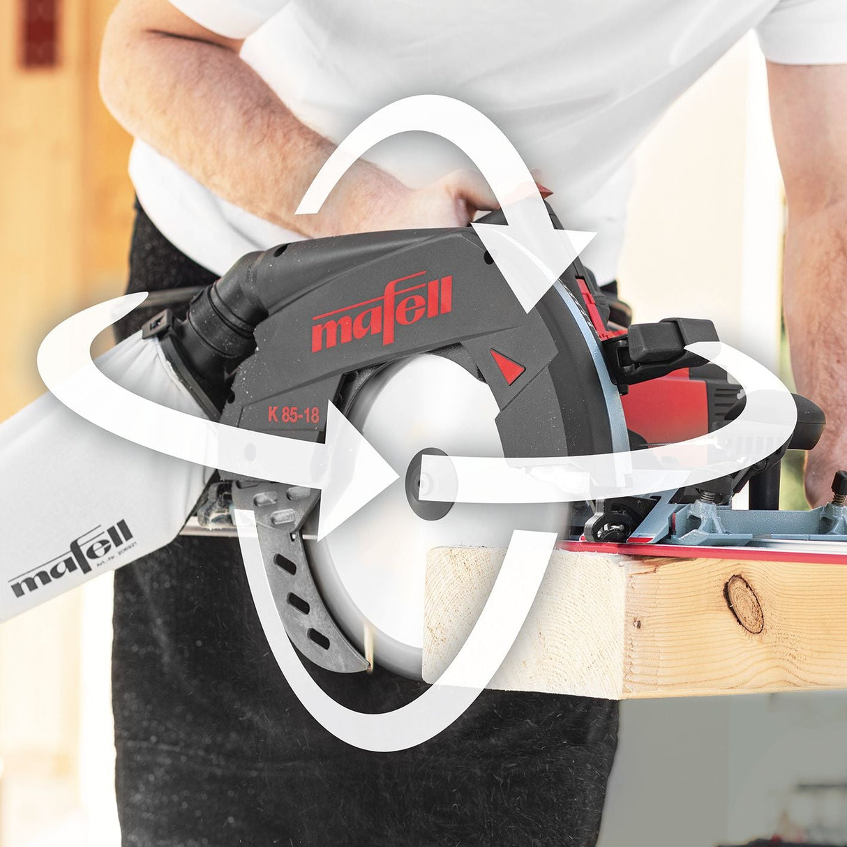 Mafell cordless circular saw K 85-18 PURE in L-MAX - 91E302