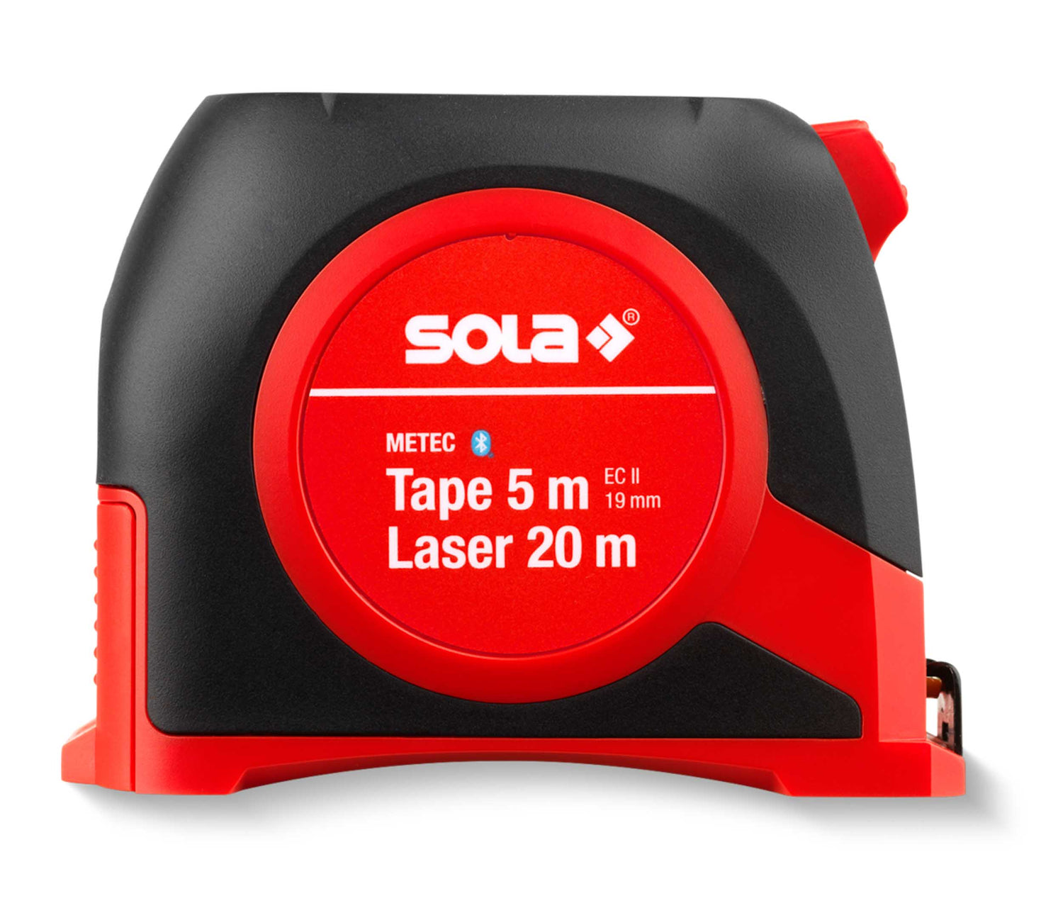 SOLA digitales Massband mit Laser-Entfernungsmesser METEC - 5 Meter - EG-Genauigkeitsklasse II - Bluetooth®