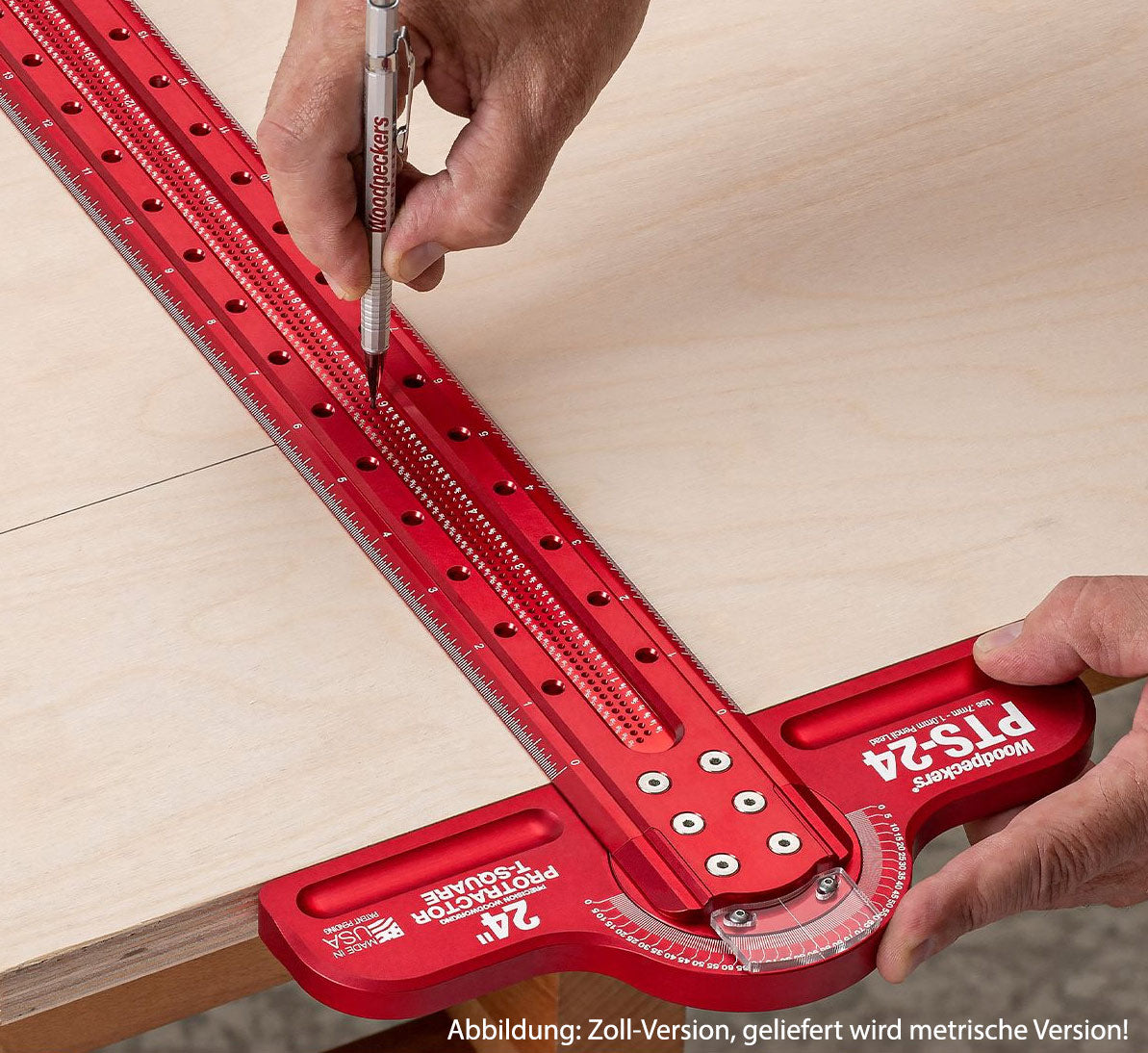 Woodpeckers 600mm verstellbarer T-Anschlagwinkel "PROTRACTOR T-SQUARE" - metrisch