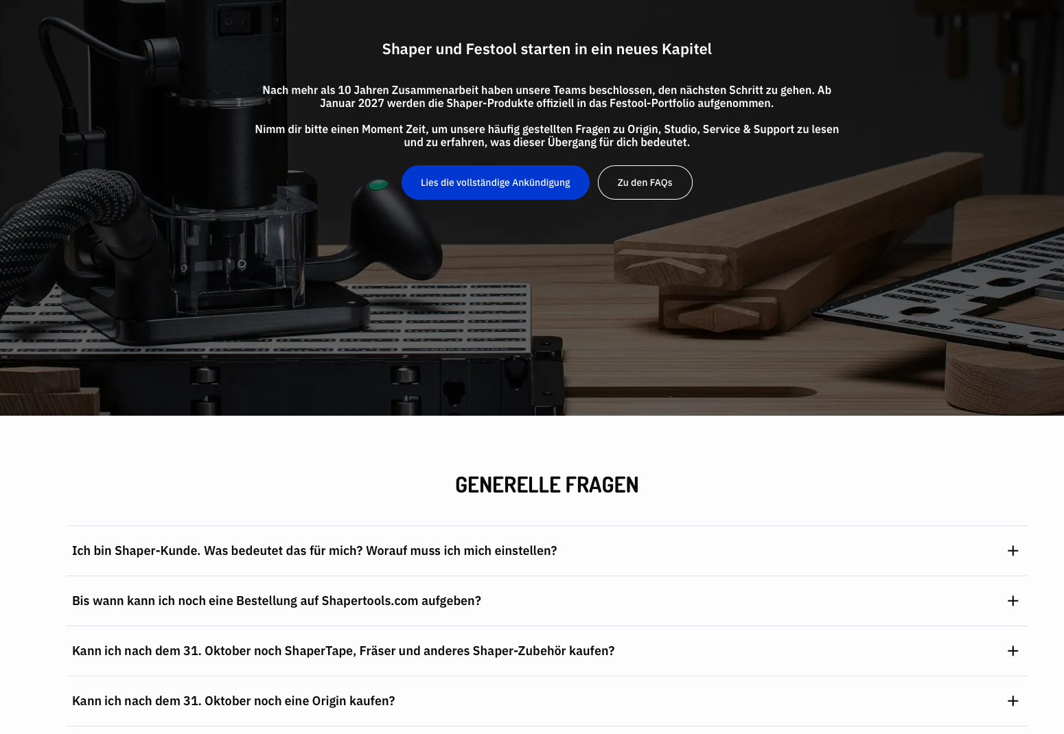 Was passiert mit ShaperHub, Shaper Studio und meinen Daten?