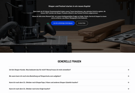 Was passiert mit ShaperHub, Shaper Studio und meinen Daten?