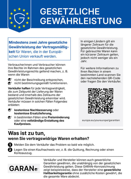 Was bedeutet das neue EU-Gewährleistungslabel?