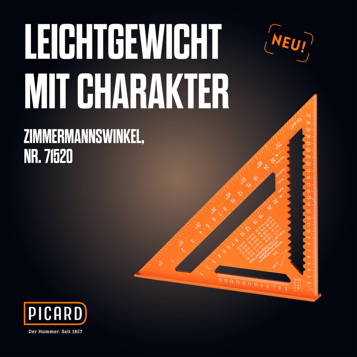 PICARD Sparrenwinkel / Winkeldreieck ALU - Typ 0071520