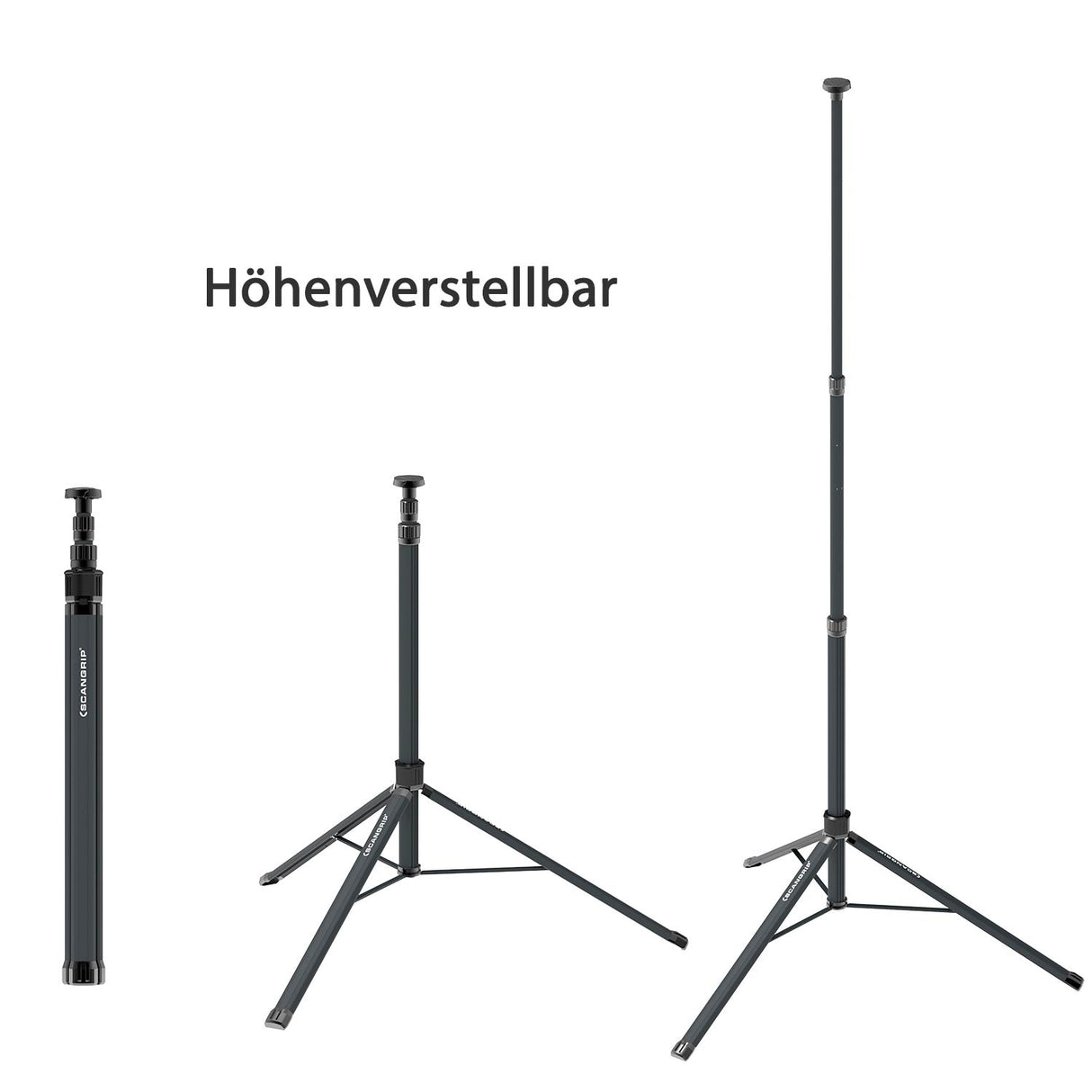 SCANGRIP Flutlichtstrahler mit zwei Leuchtenköpfen und Stativ, 2500 Lumen - Tower Compact Connect