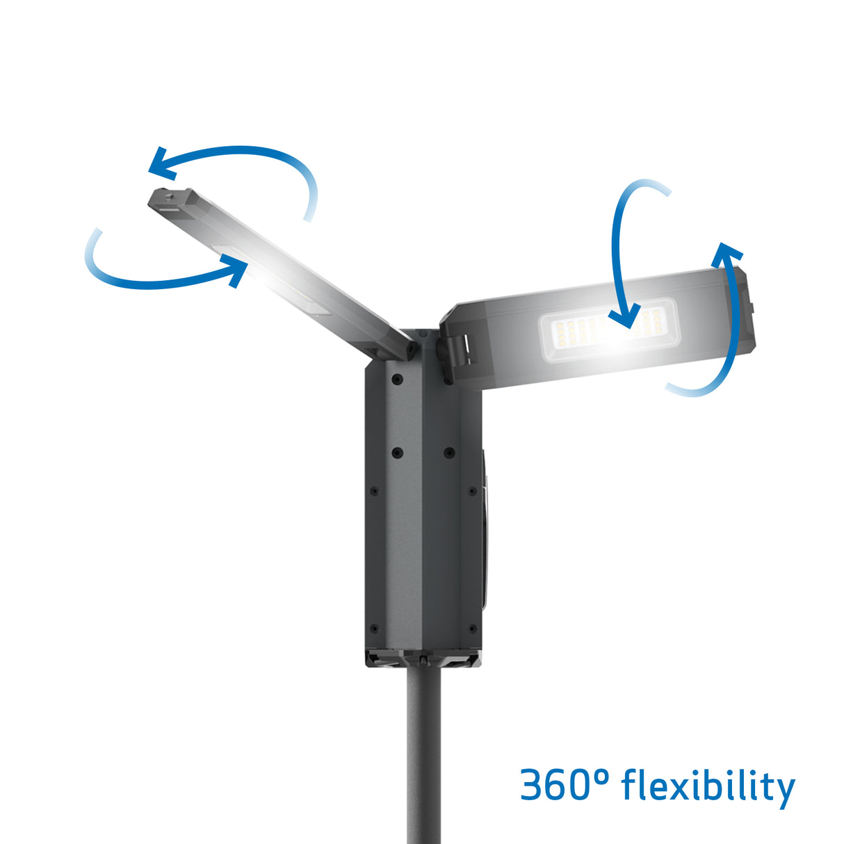 SCANGRIP Flutlichtstrahler mit zwei Leuchtenköpfen und Stativ, 2500 Lumen - Tower Compact Connect