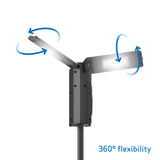 SCANGRIP Flutlichtstrahler mit zwei Leuchtenköpfen und Stativ, 2500 Lumen - Tower Compact Connect