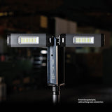 SCANGRIP Flutlichtstrahler mit zwei Leuchtenköpfen und Stativ, 2500 Lumen - Tower Compact Connect