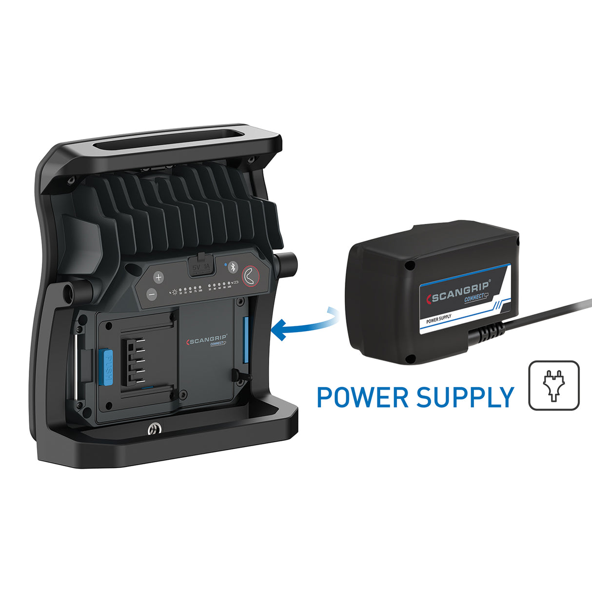 SCANGRIP Netz-Adapter für CONNECT-Arbeitsleuchten - 03.6123C