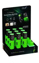 PICA® Powder Spraymarker-Display (9 Marker + 3 Refills) für Bohrlöcher, nachfüllbar - 2050