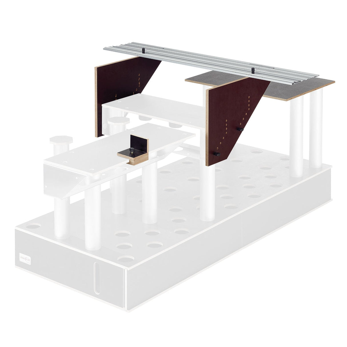 Mafell guide unit ST-FE 200, including guide rail, stop angle and additional support - 207277