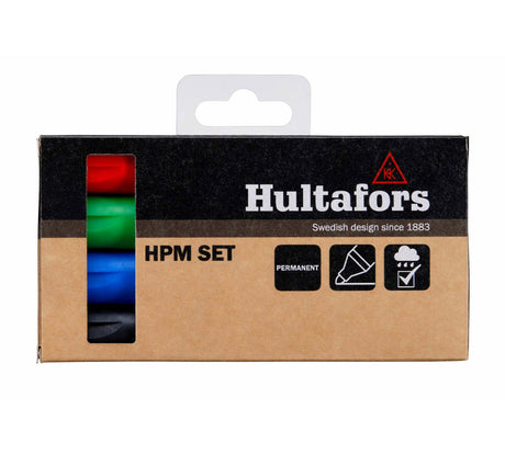 Hultafors Permanentmarker Stifte-Set - Rot / Blau / Grün / Schwarz - 650330