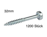 KREG® Taschenlochschrauben 32mm Feingewinde mit Flachkopf - SPS-F125