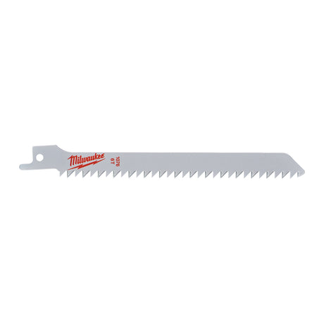 Milwaukee Säbelsägeblatt Holz - ideal für Kurvenschnitte in Nassholz 150mm – Zahnteilung 4.2 mm (6 TPI) – Produktbild 1