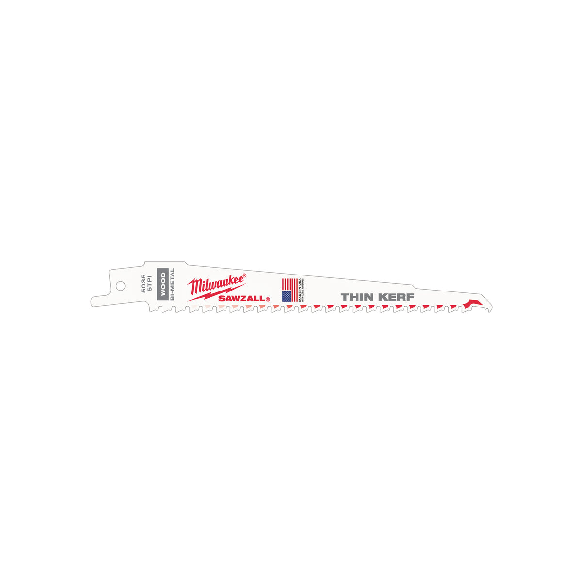 Milwaukee Säbelsägeblatt Demontage THIN KERF 150mm – Zahnteilung 5 mm (5 TPI) – Produktbild 1