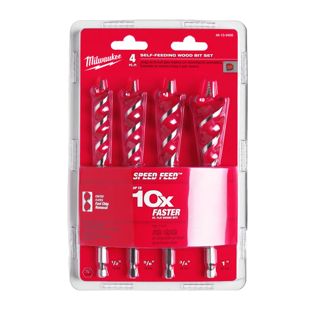 Milwaukee SPEED FEED Holzbohrer Set 4-teilig – 13/16/20/25 mm – Produktbild 1