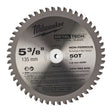 Milwaukee Kreissägeblatt für Metall-Handkreissägen Ø 135 x 20 mm Z50 – Produktbild 1