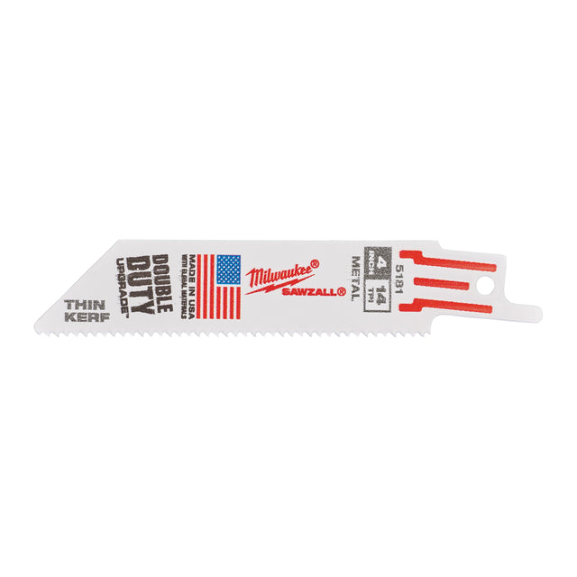 Milwaukee Säbelsägeblatt Metall THIN KERF 100mm – Zahnteilung 1.8 mm (14 TPI) – Produktbild 1
