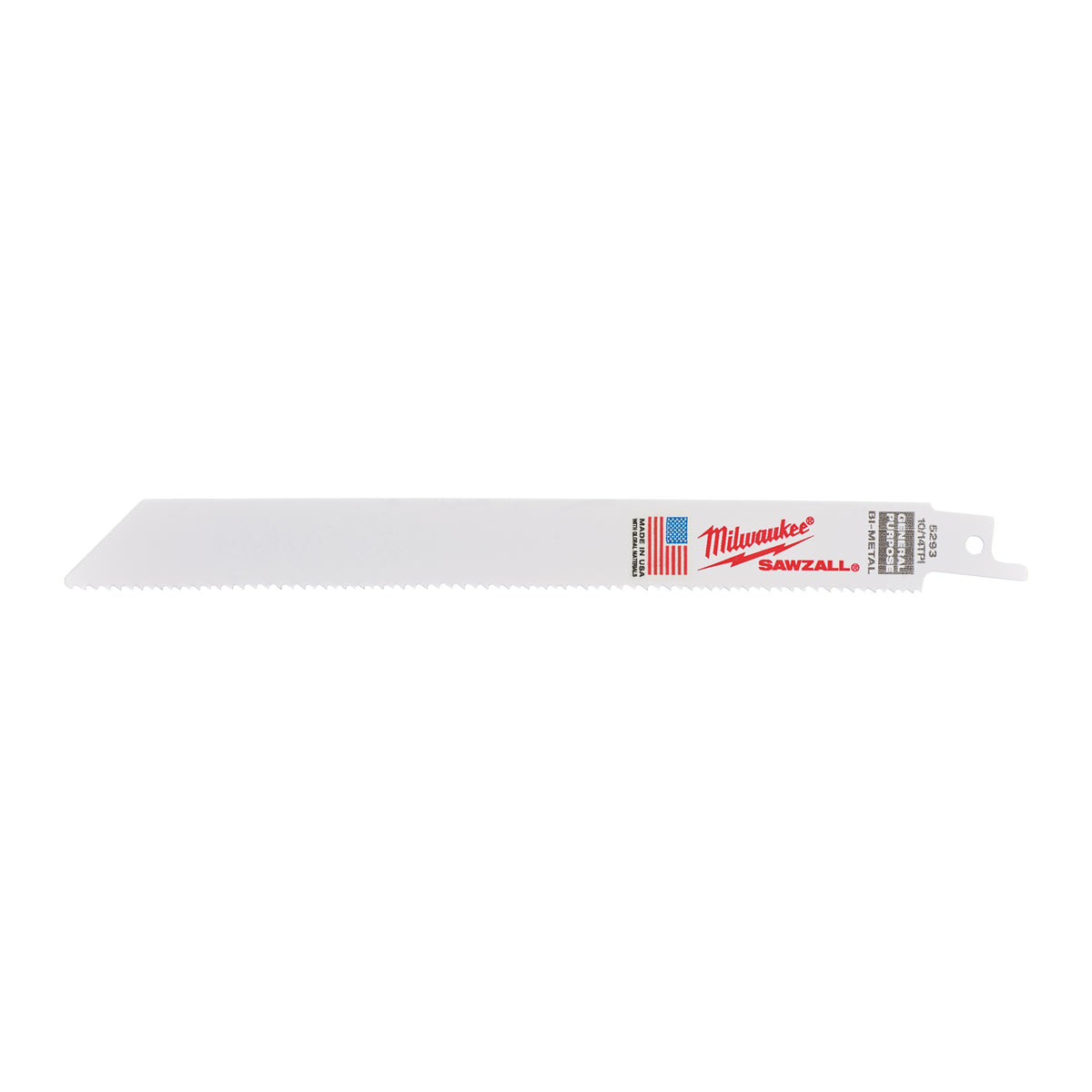 Milwaukee Säbelsägeblatt General Purpose, flexibel 200mm – Zahnteilung 2.5/1.8 mm (10/14 TPI) – Produktbild 1