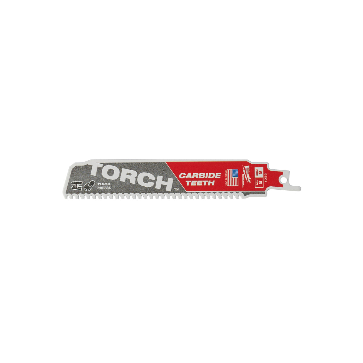 Milwaukee Säbelsägeblatt Metall THE TORCH HM-bestückt 150mm – Zahnteilung 3.2 mm (8 TPI) – Produktbild 1