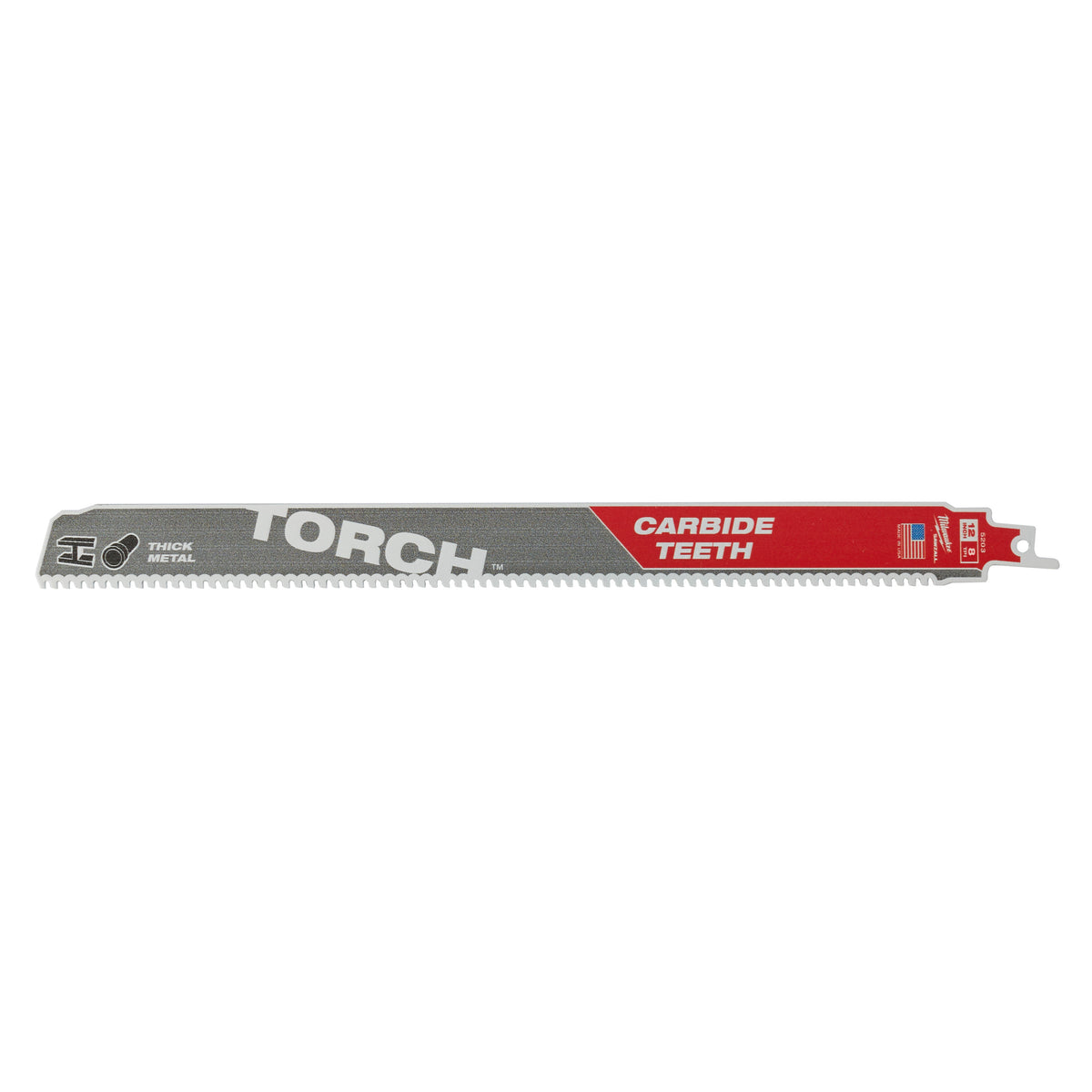 Milwaukee Säbelsägeblatt Metall THE TORCH HM-bestückt 300mm – Zahnteilung 3.2 mm (8 TPI) – Produktbild 1