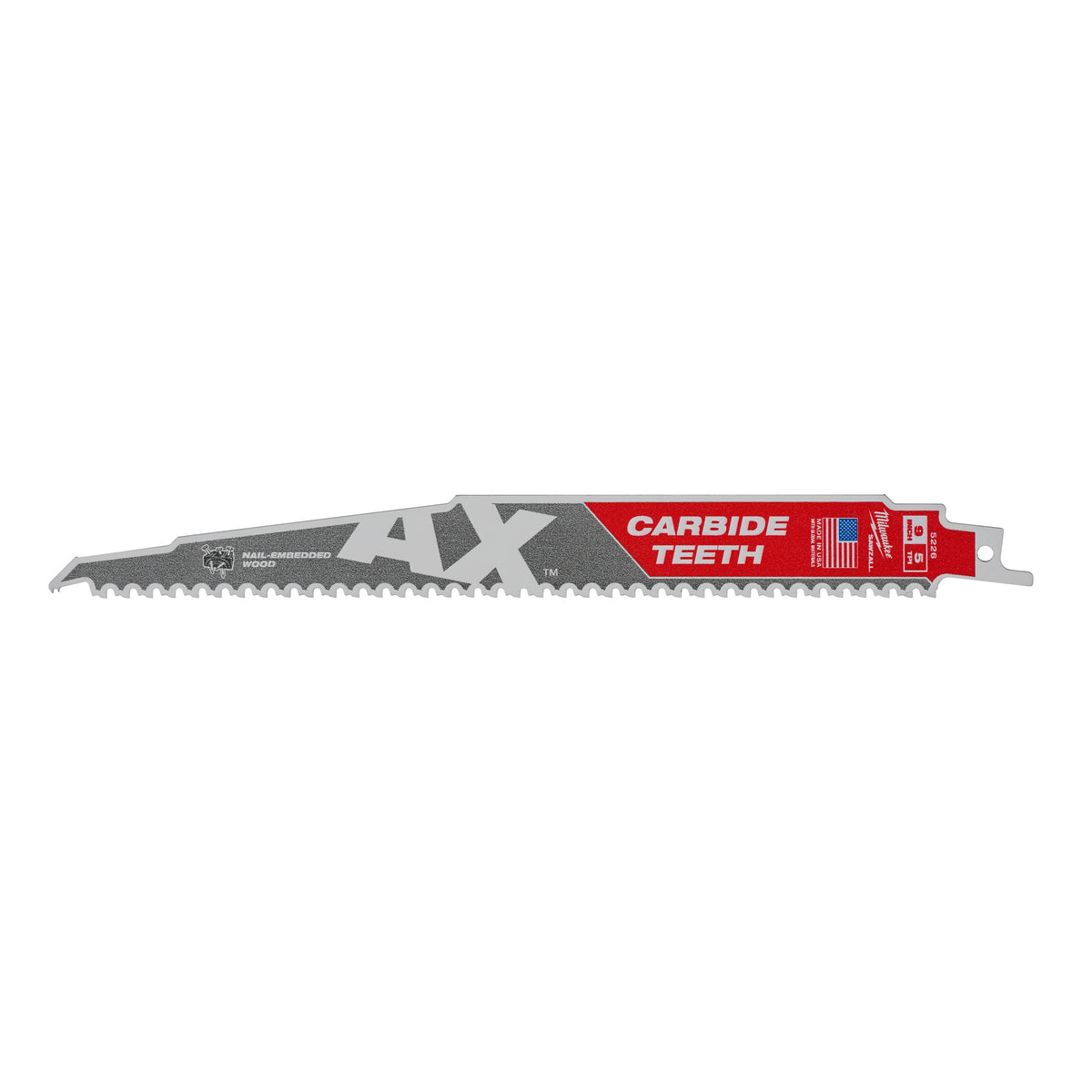 Milwaukee Säbelsägeblatt Demontage THE AX HM-bestückt 230mm – Zahnteilung 5 mm (5 TPI) – Produktbild 1