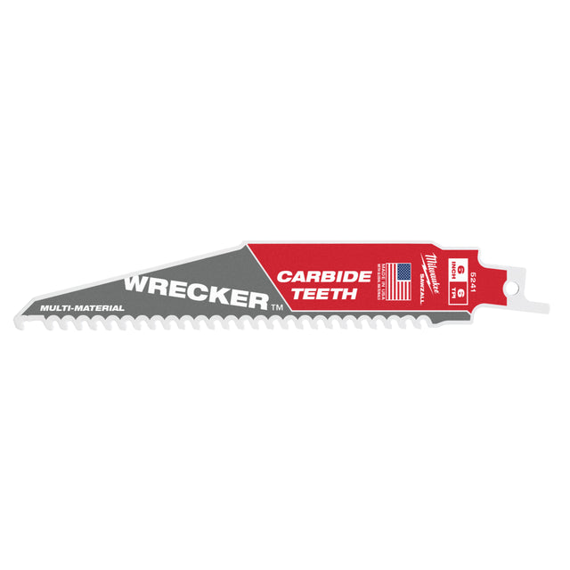 Milwaukee Säbelsägeblatt THE WRECKER HM-bestückt 150mm – Zahnteilung 4.2 mm (6 TPI) – Produktbild 1