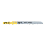 Milwaukee Stichsägeblatt Holz splitterfreie Schnitte 75mm – Zahnteilung 4 mm T101D – Produktbild 1