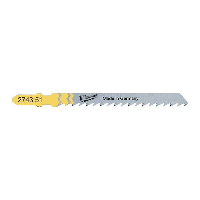 Milwaukee Stichsägeblatt Holz splitterfreie Schnitte 75mm – Zahnteilung 4 mm T101D – Produktbild 1