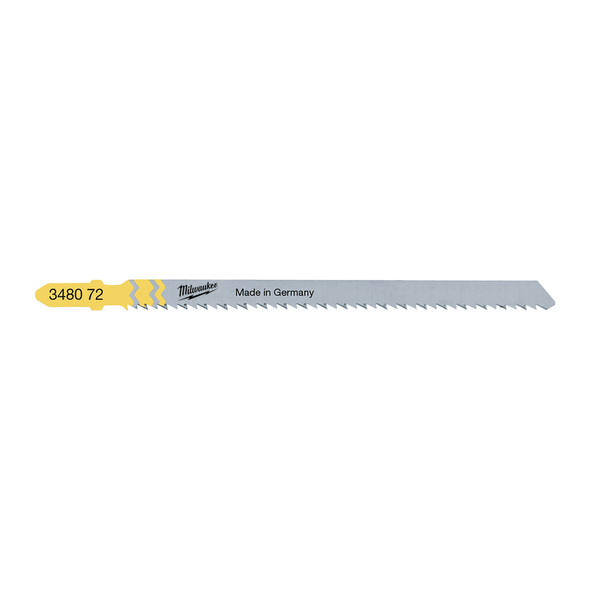 Milwaukee Stichsägeblatt Holz/Furnier 105mm – Zahnteilung 2.5 mm · umgekehrte Verzahnung – Produktbild 1