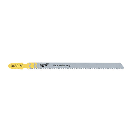 Milwaukee Stichsägeblatt Holz/Furnier 105mm – Zahnteilung 2.5 mm · umgekehrte Verzahnung – Produktbild 1