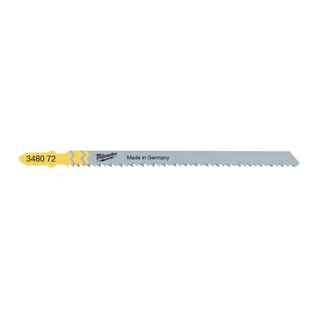 Milwaukee Stichsägeblatt Holz/Furnier 105mm – Zahnteilung 2.5 mm · umgekehrte Verzahnung – Produktbild 1