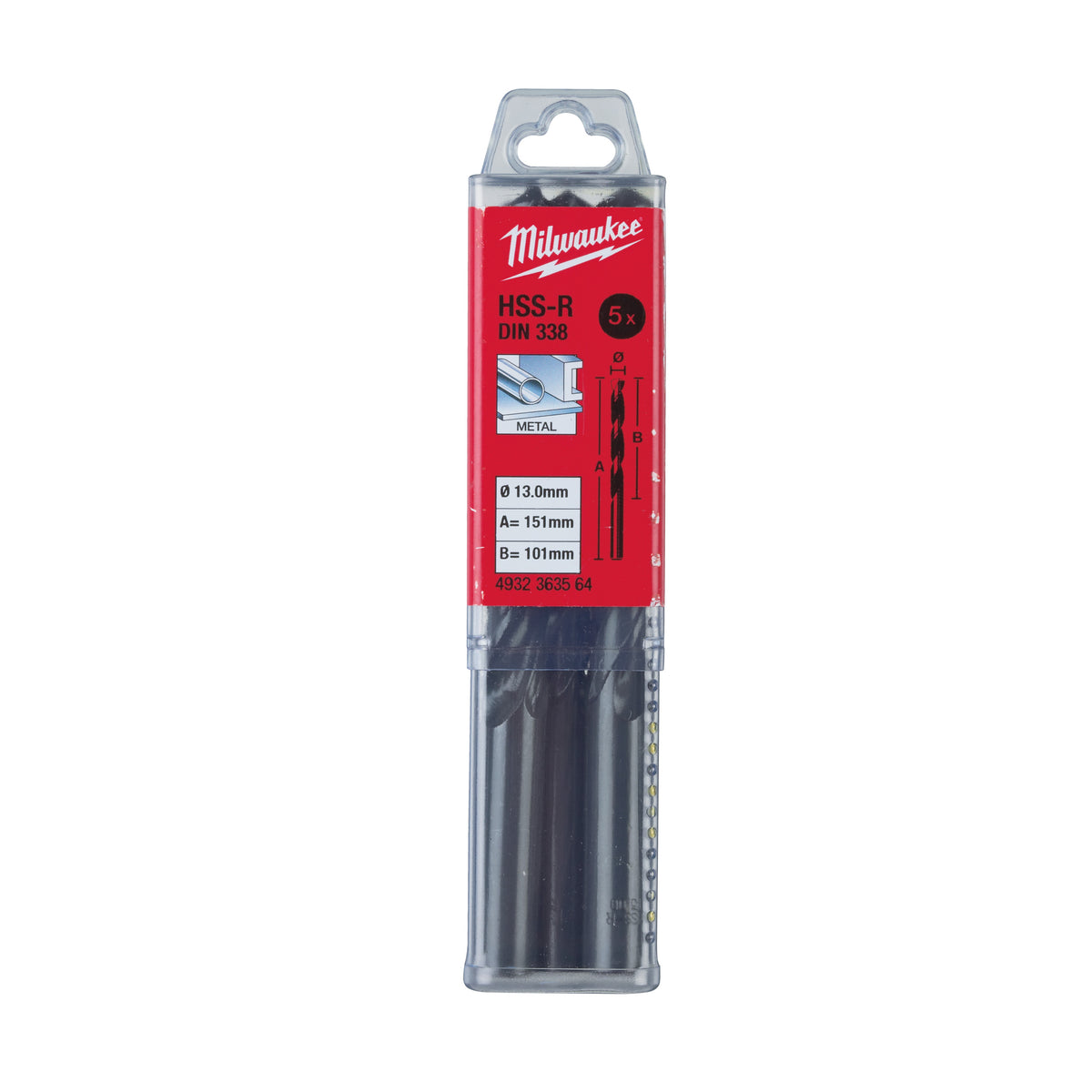 Milwaukee Metallbohrer HSS-R DIN 338 5er Pack – Produktbild 7