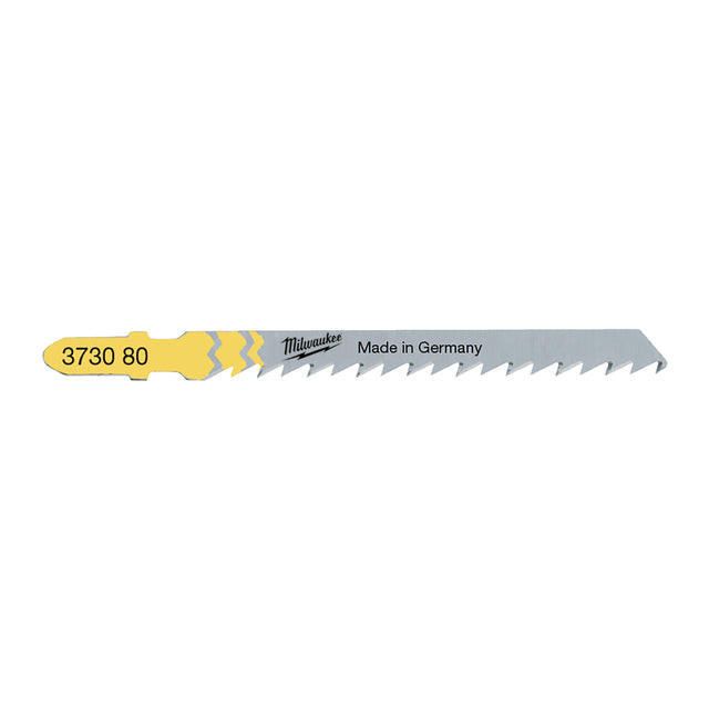 Milwaukee Stichsägeblatt Holz für präzise, gerade Schnitte 75mm – Zahnteilung 4 mm T101DP · verstärktes Blatt – Produktbild 1