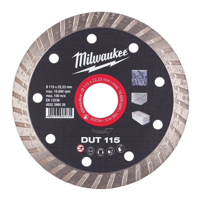 Milwaukee Diamanttrennscheibe DUT 115 mm – Produktbild 1