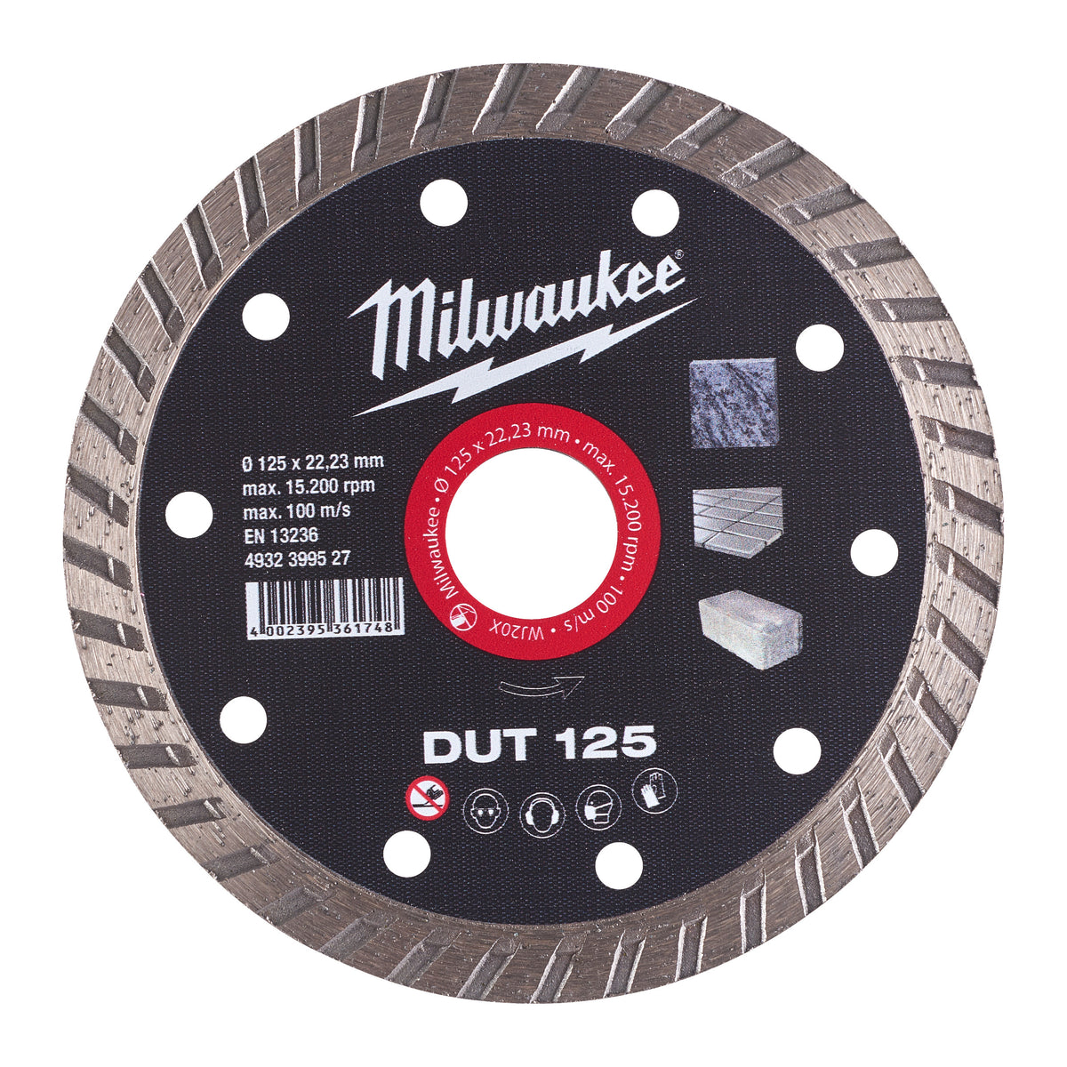 Milwaukee Diamanttrennscheibe DUT 125 mm – Produktbild 1