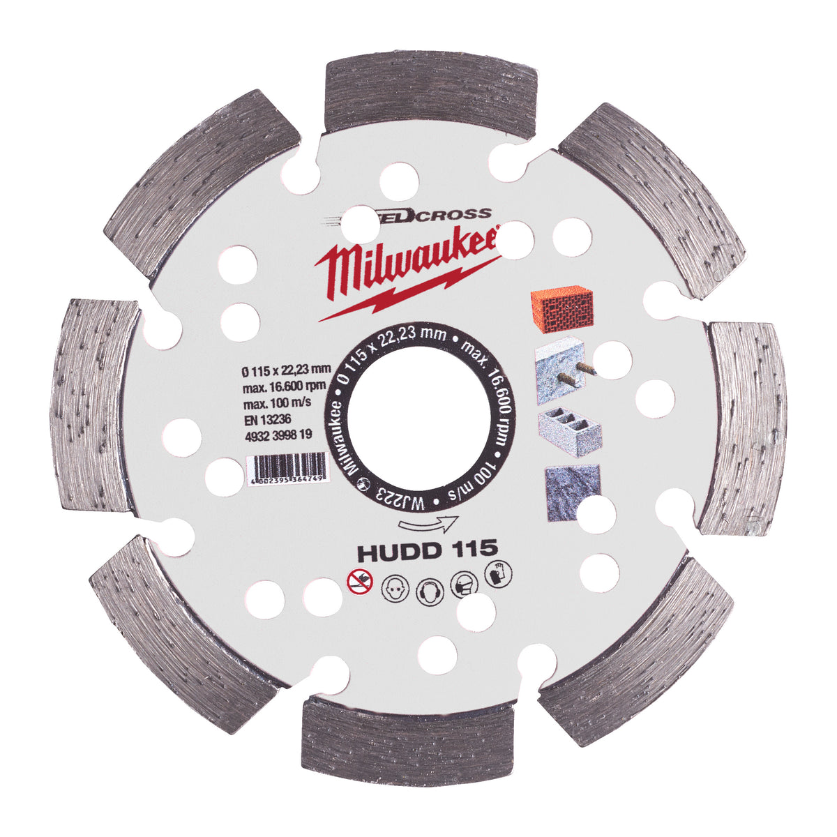 Milwaukee Speedcross Diamanttrennscheibe HUDD 115 mm – Produktbild 1